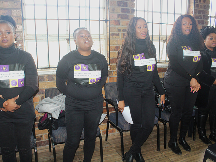 Community members at the handover event