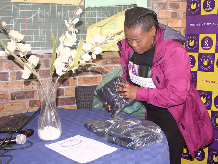 Fudumala team at the handover ceremony