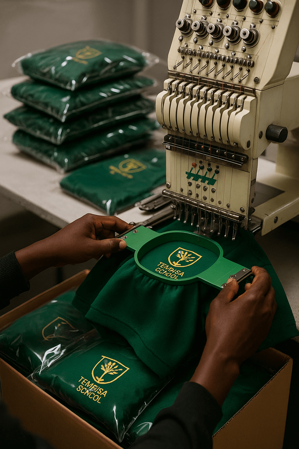 2025 Impact Stories - Embroidery production of school jerseys